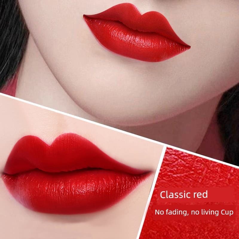Batom líquido Batom Gloss labial volumoso Recomendado por Li Jiaqi Copo antiaderente não desbotado Batom vermelho positi