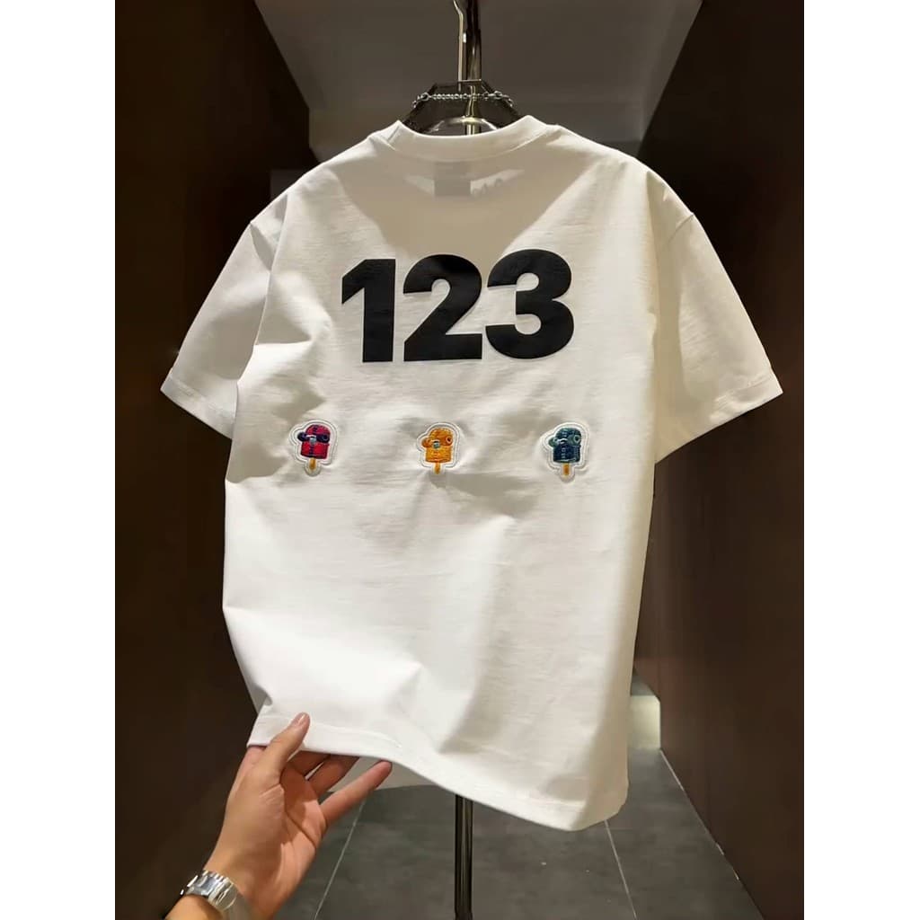 Nova moda verão de manga curta camiseta masculina na moda puro algodão dos desenhos animados impresso juventude Casual A