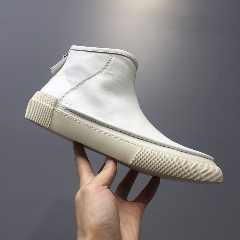 Botas brancas botas curtas masculinas 2025 inverno Original All-Match botas de couro estilo britânico Chelsea botas de c