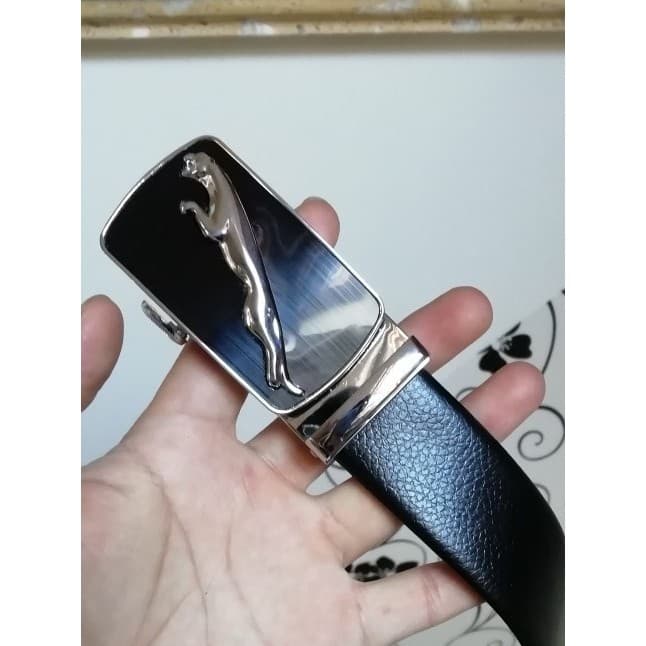 Crown Flagship Store Cinto de couro sintético masculino com fivela automática Cinto de couro Calças masculinas Cinto dur