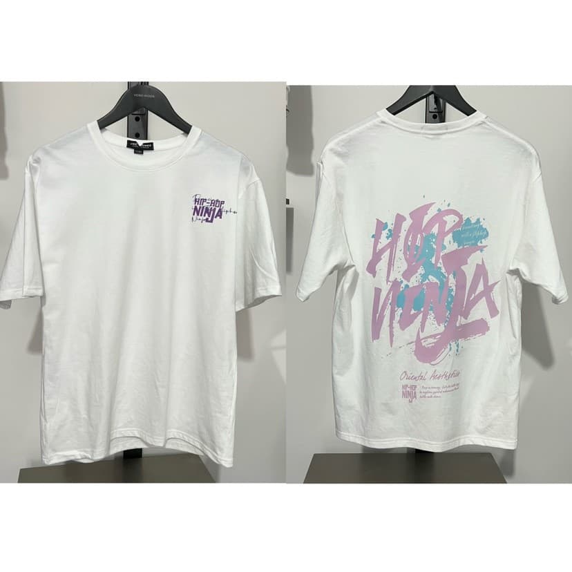 JJ Cut Label Novo estilo camiseta masculina Casual All-Match pesado puro algodão em torno do pescoço solto caído Shoul