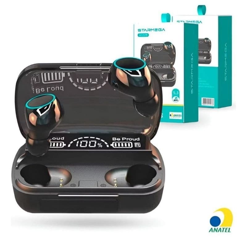 Fone Bluetooth 5.3 Alien sem Fio com Display Starmega ST-157