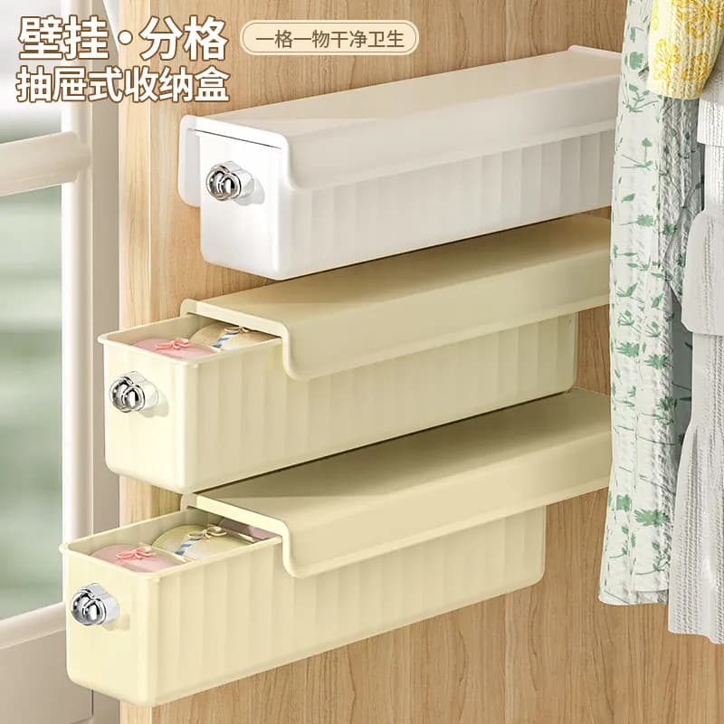 Guarda-roupa de armazenamento de meias de roupa íntima doméstica de grande capacidade embutido com tampa divisória pasta
