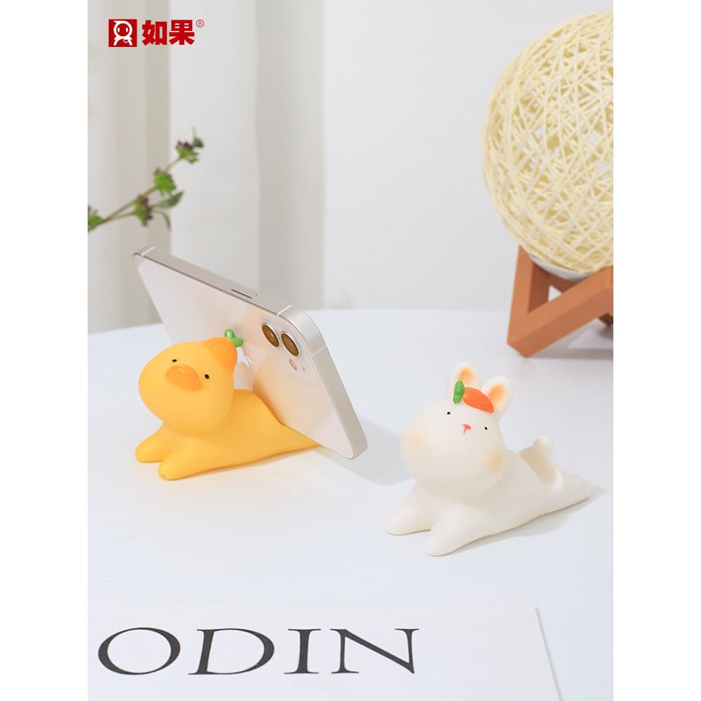 Desenhos animados pequenos animais suporte do telefone ornamentos criar decorações para casa escritório Desktop suporte