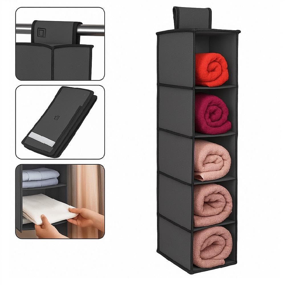 PRATELEIRA VERTICAL DE PORTA SAPATEIRA ORGANIZADOR GUARDA ROUPA CLOSET ARMARIO MULTIUSO 5 DIVISORIAS SAPATOS LENCOL TOAL