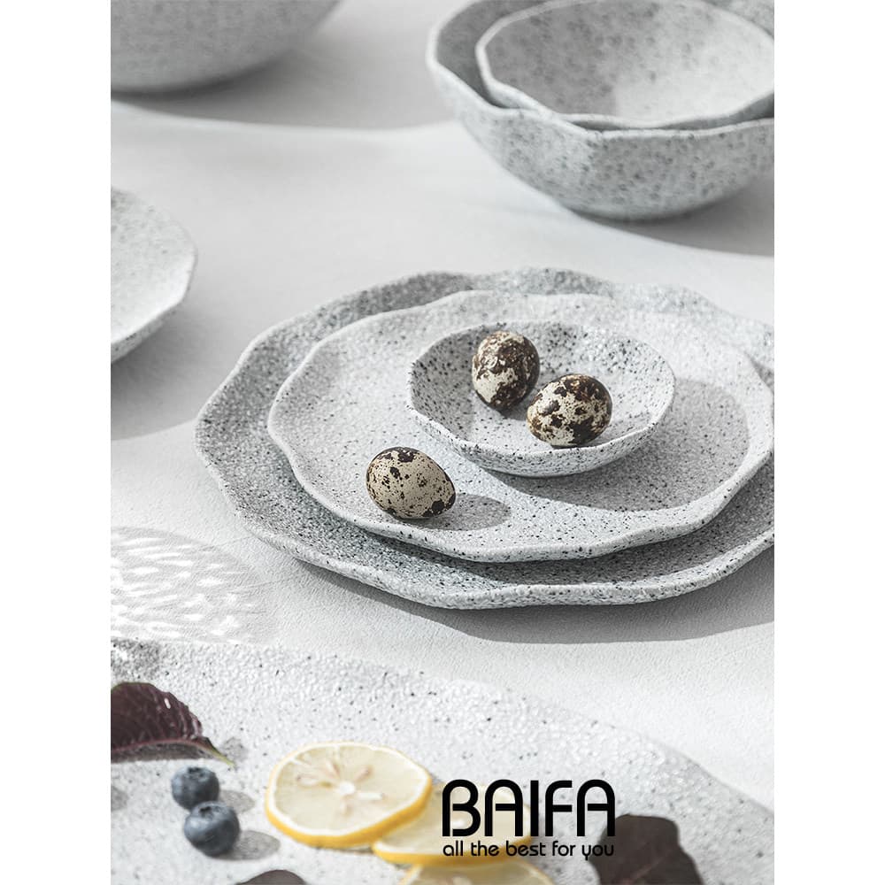 Prato conjunto de talheres estilo nórdico ins estilo de alta qualidade Rock ocidental placa de comida de alto valor prat