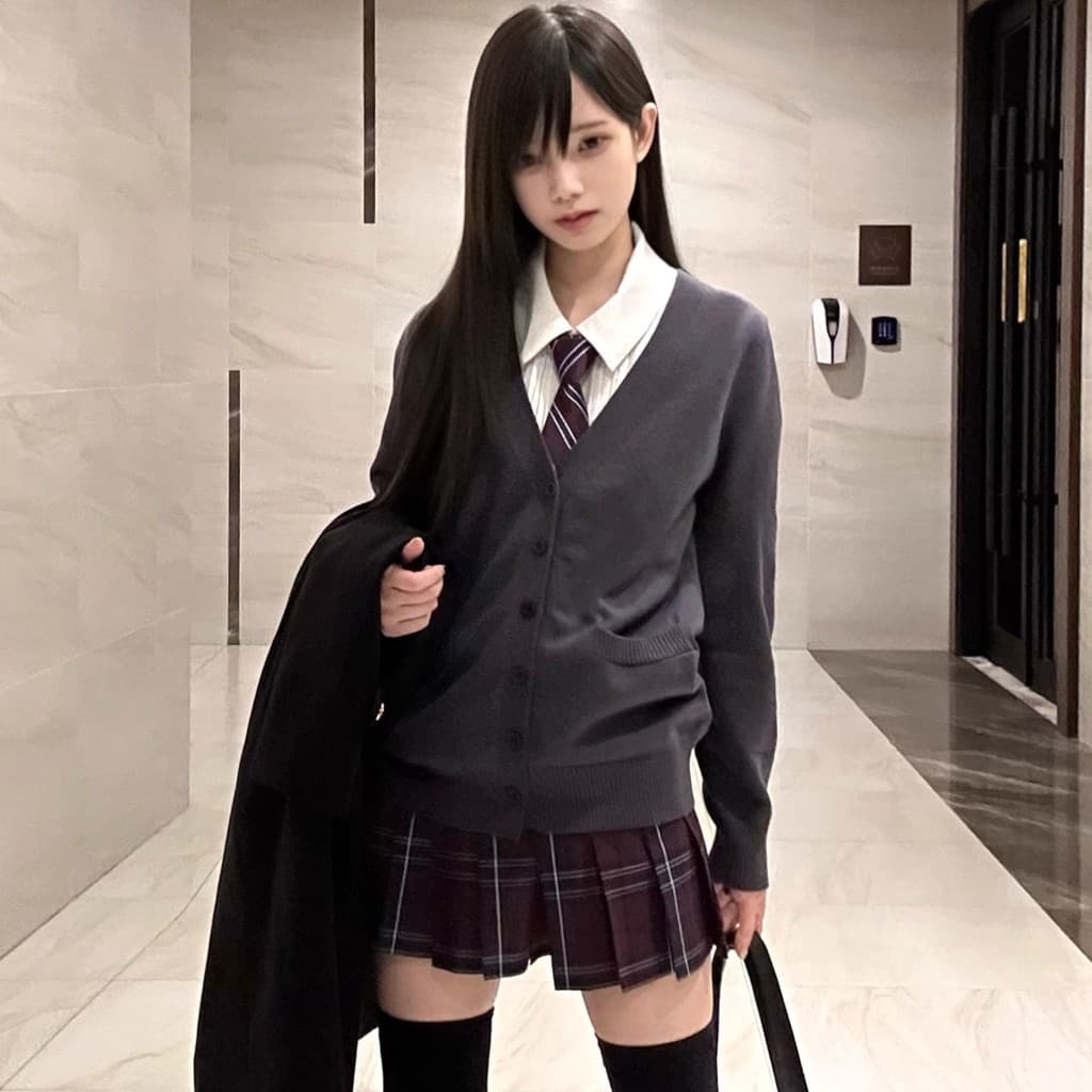 Estilo japonês primavera outono estilo básico com decote em V Cardigan camisola estilo Preppy Commuter All-Match mais ma