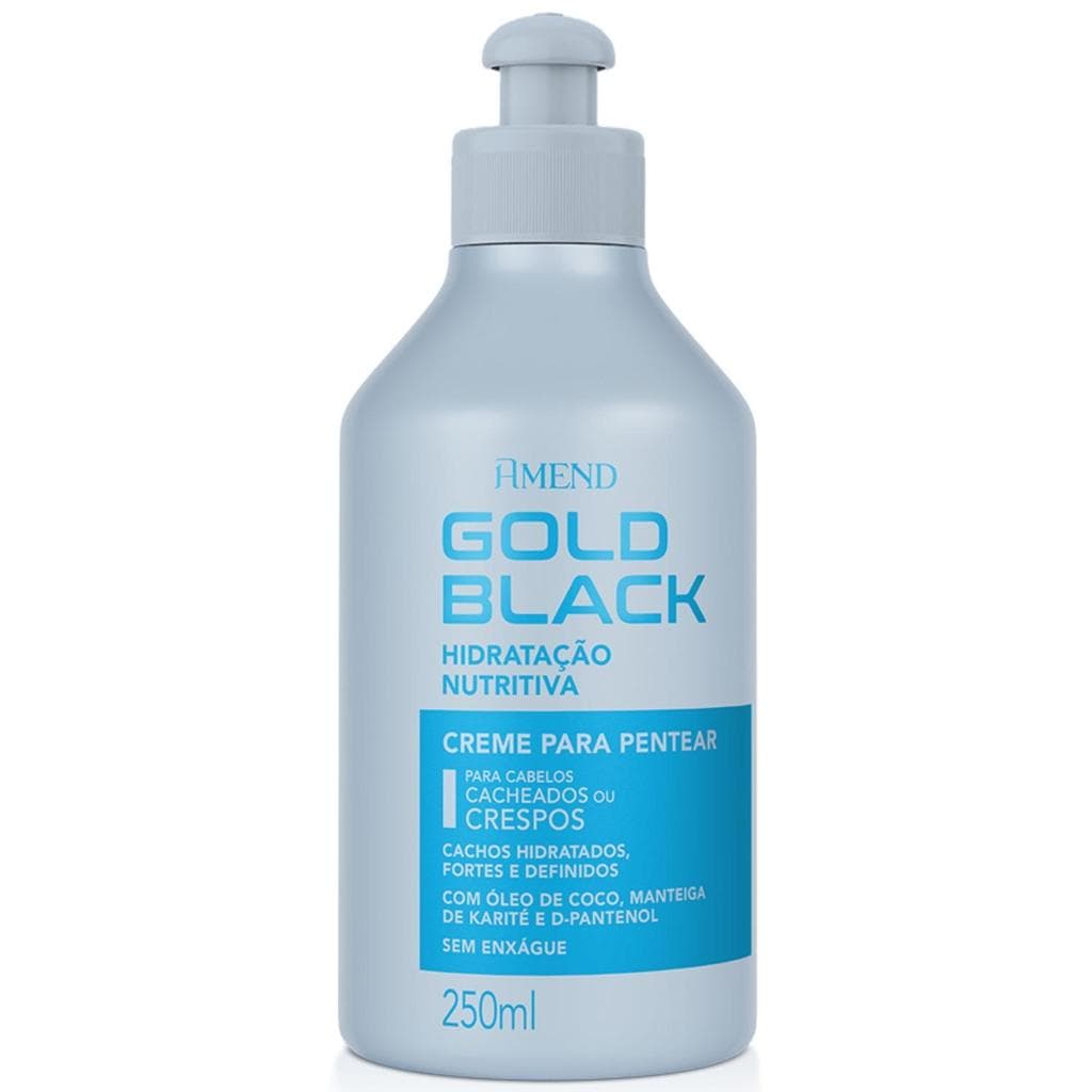 Creme para Pentear Amend Gold Black Hidratação Nutritiva sem Enxágue 250ML