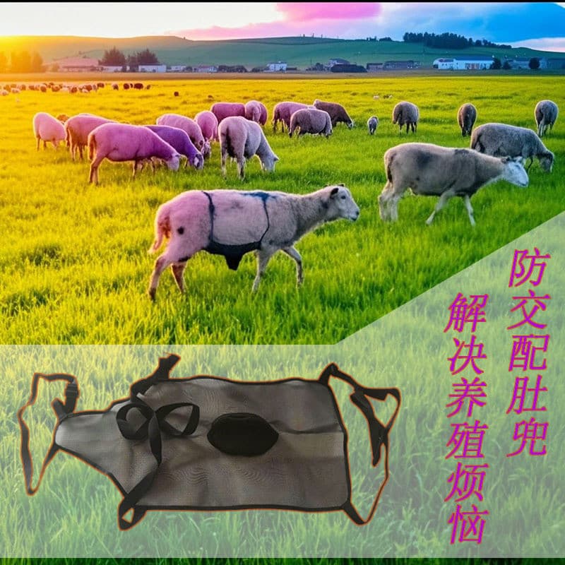 Animal pastor reprodução ovelha barriga bolso respirável anti-masculino ovelha escalada ovelha barriga bolso pradaria ov