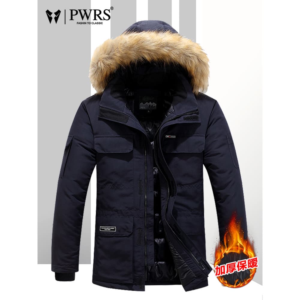 Jaqueta acolchoada masculina 2025 novo estilo inverno pelúcia grosso para baixo algodão Casual Plus Size Workwear à prov