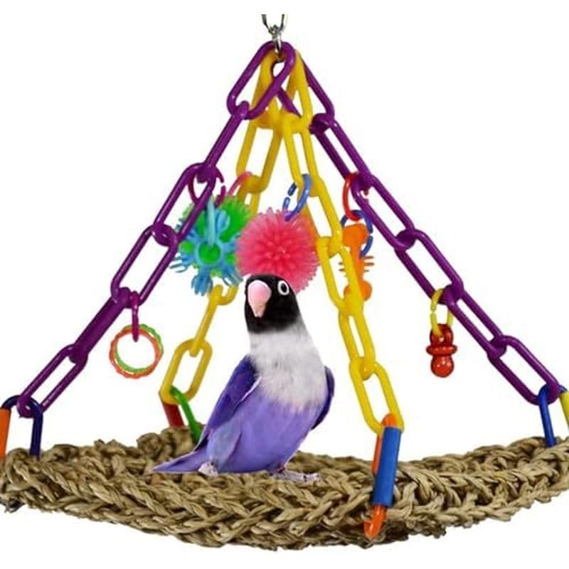Super Bird Creations SB747 Mini Brinquedo Para Pássaros De Trapézio Voador , Tamanho De Pássaro Pequeno , 6 Peças x 7 x