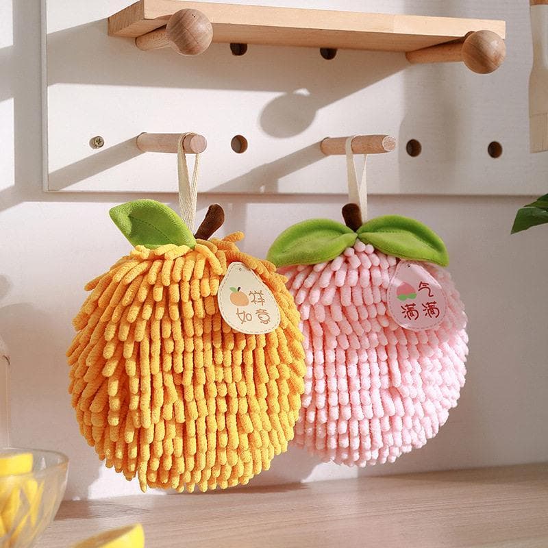 Feriado festivo criativo fruta econômica Chenille toalha de mão pendurado tipo absorver água de secagem rápida lenço de