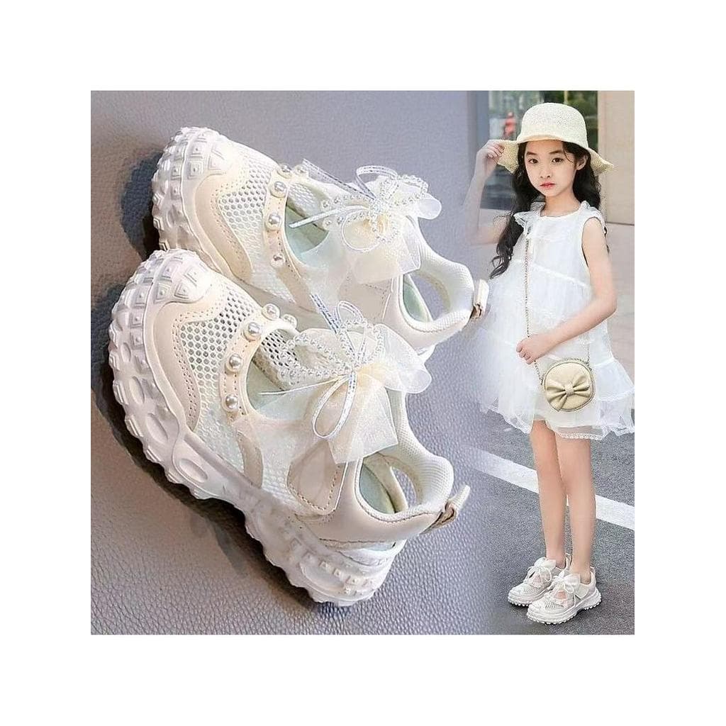 Meninas sandálias moda crianças sapatos de princesa 2026 novo estilo verão meninas único Net sapatos grandes crianças sa