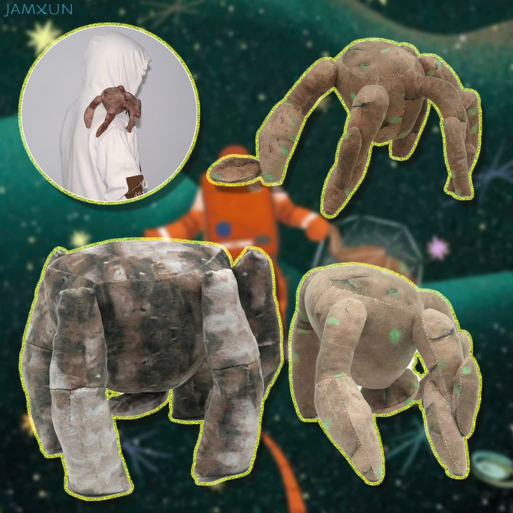 JAMXUN Yanqing Rocky Brinquedo De Pelúcia Sci-Fi Magnético Alienígena Boneca Suporte No Ombro Vara Para Parede Filme Ped