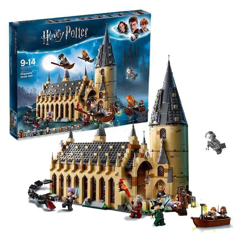 878 PCS Harry's School of Magic Hogwarts Auditório Castelo Montagem Bloco de Construção Infantil Brinquedo Presente