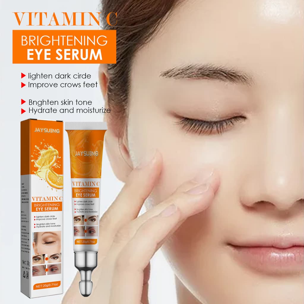 Jaysuing vitamina C creme para os olhos firmador linhas finas olheiras bolsas para os olhos ao redor dos olhos creme hid