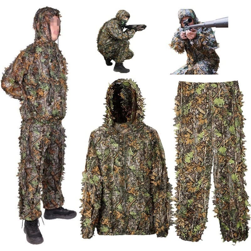 Roupa Camuflada Ghillie Sniper 3d ( Calça + Jaqueta)