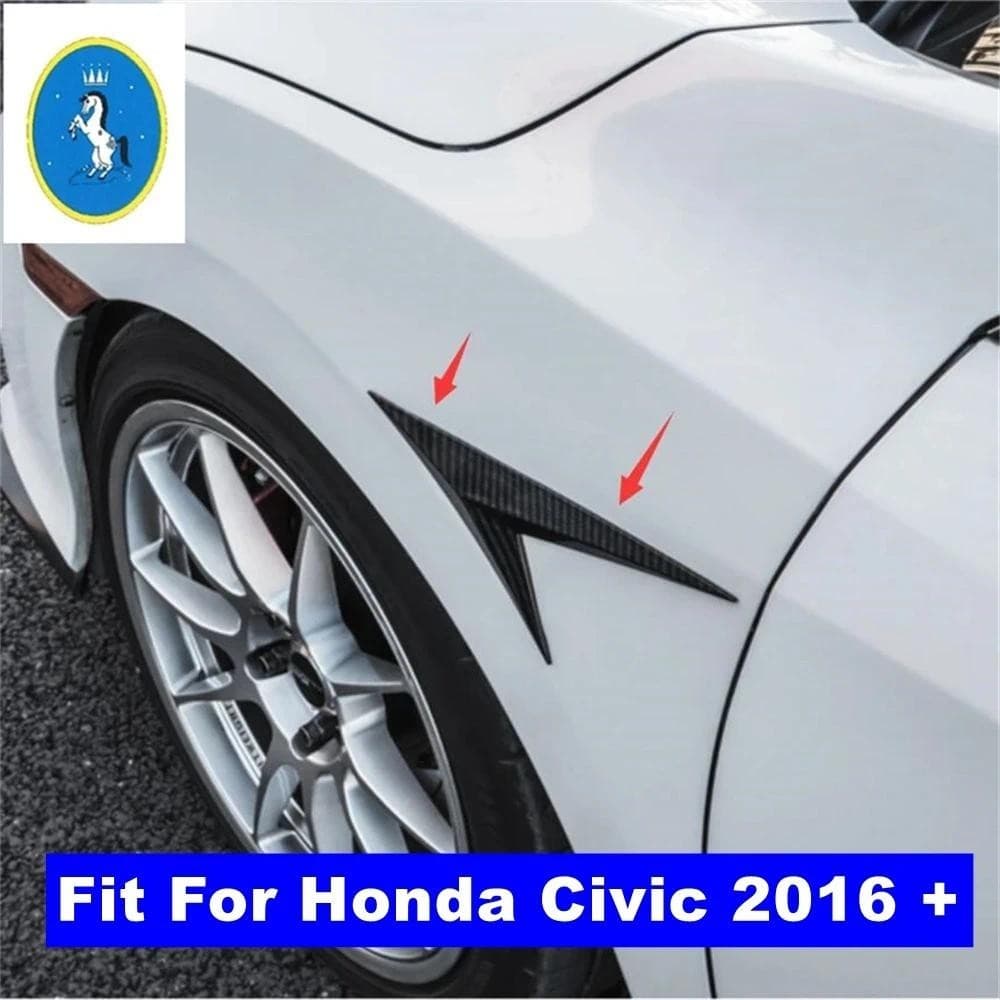 Carro Fora Do Corpo Fender Protetor Pára-Choques Capa Guarnição Para Honda Civic 2016-2019 Preto/Fibra De Carbono Acessó