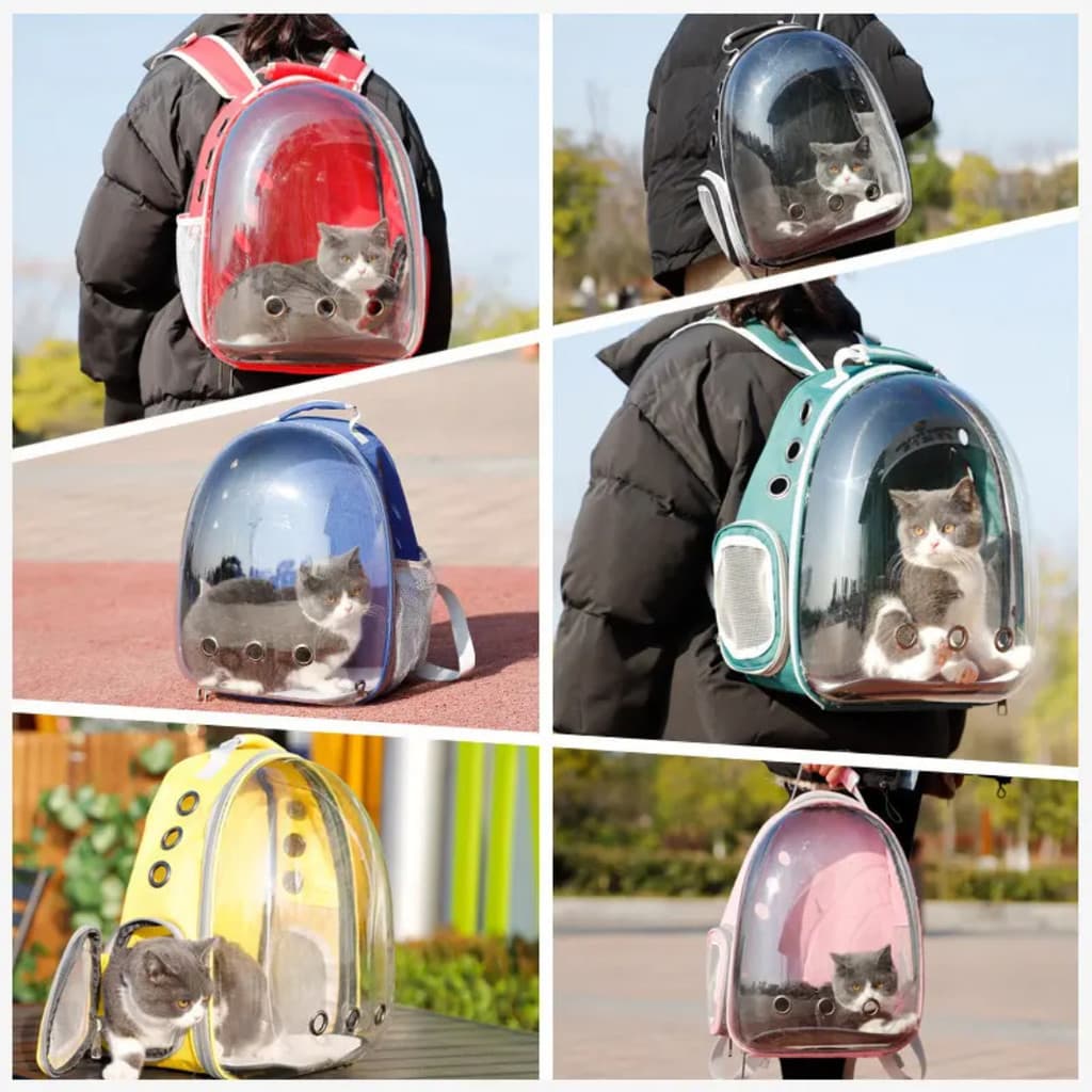 Mochila Astronauta para Pets | Visão Panorâmica | Gatos e Cachorros | Aprovada Airline e Respirável