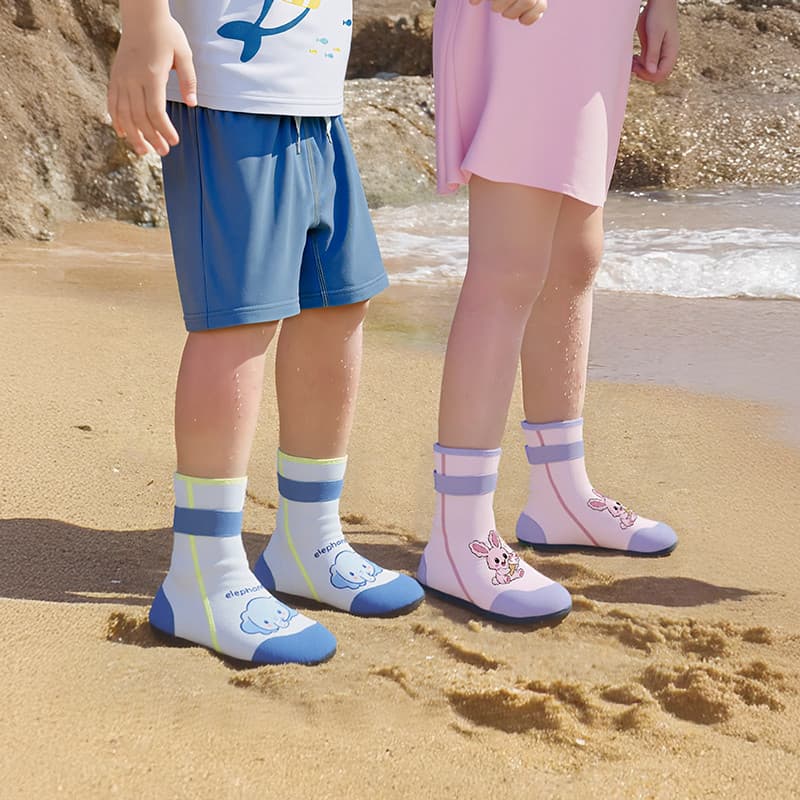 Sapatos de praia infantis de cano alto, meias de praia para adultos, sapatos para atrair rios, natação, mergulho, Snorke