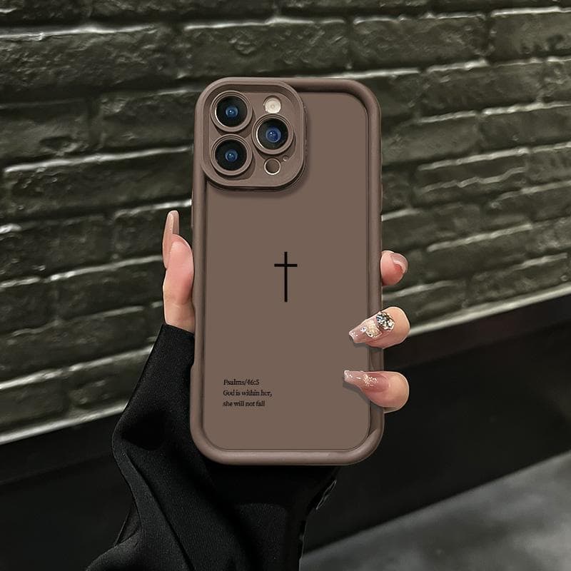 Capa de telefone cruzada bíblica para iPhone 17 Pro Max 16 Pro Max 15 Pro 14 13 12 11.