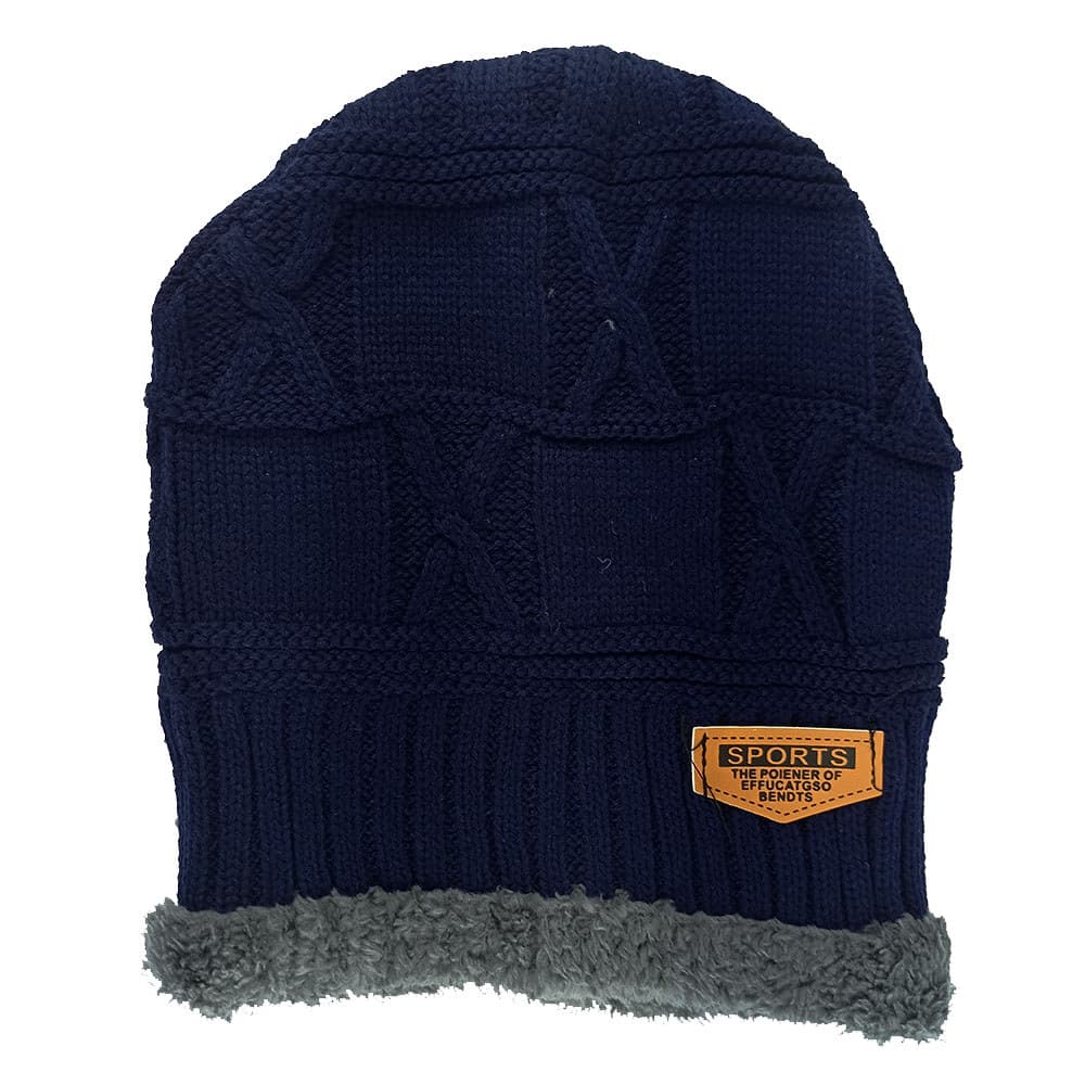 Gorro Touca Inverno Grosso Bem Quentinha Unissex Azul Escuro