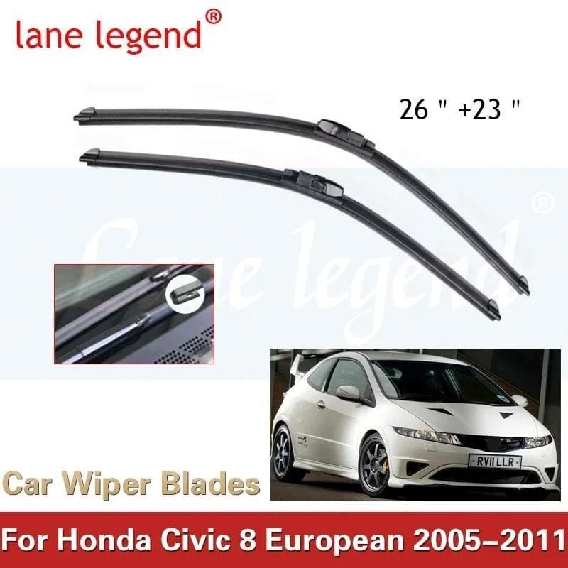 Lâminas De Limpador Dianteiras Do Carro Para Honda Civic 8 Europeu 2005-2011 Hatchback Pára-Brisas Janela Escovas Chuva