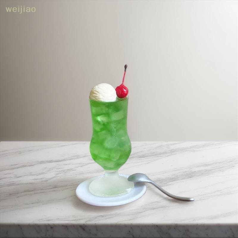 [WEI] 1 Peça Casa De Bonecas Em Miniatura Mini Loja De Chá Honeydew Soda Hami Melão Sorvete Copo Modelo Fingir Brincar C