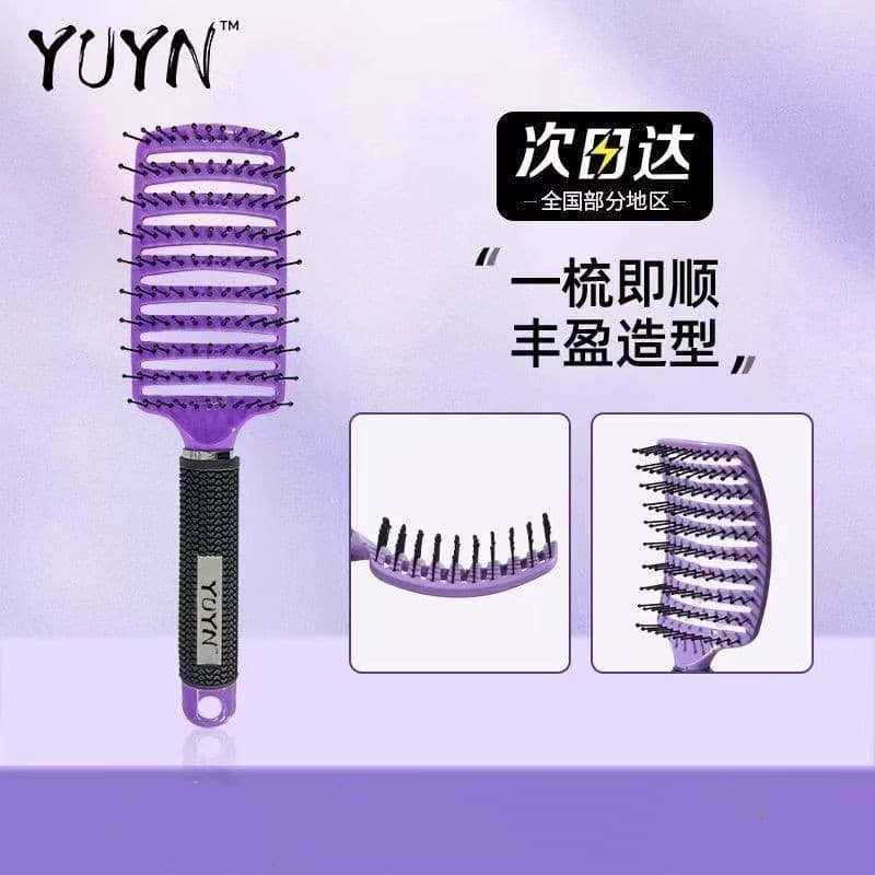 BABI Mesmo Estilo Grande Pente Curvo Roxo Meninas Dedicado Cabelo Longo Manivela Alta Top Fofo Estilo de Cabelo Ferramen