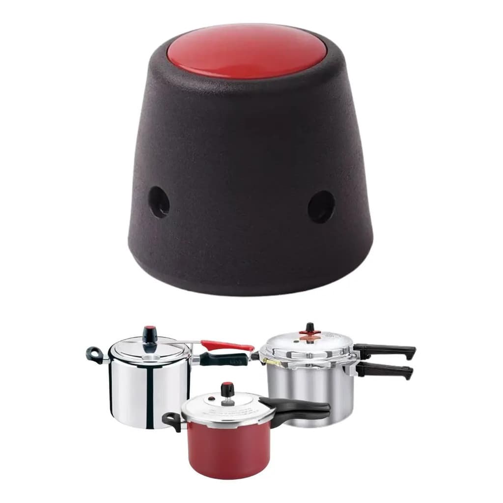 01 Peso/Valvula  P/ Panela Pressão Universal  Vermelho e PretO