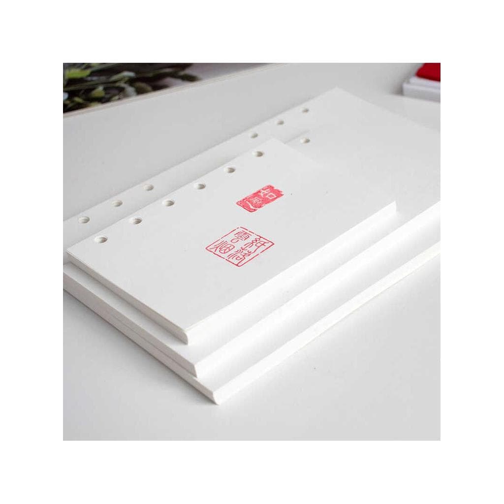 Engrossado 120g papel Dowling em branco recarga de folhas soltas seis furos a7a6a5 viagem perfurador cartão selo mão liv