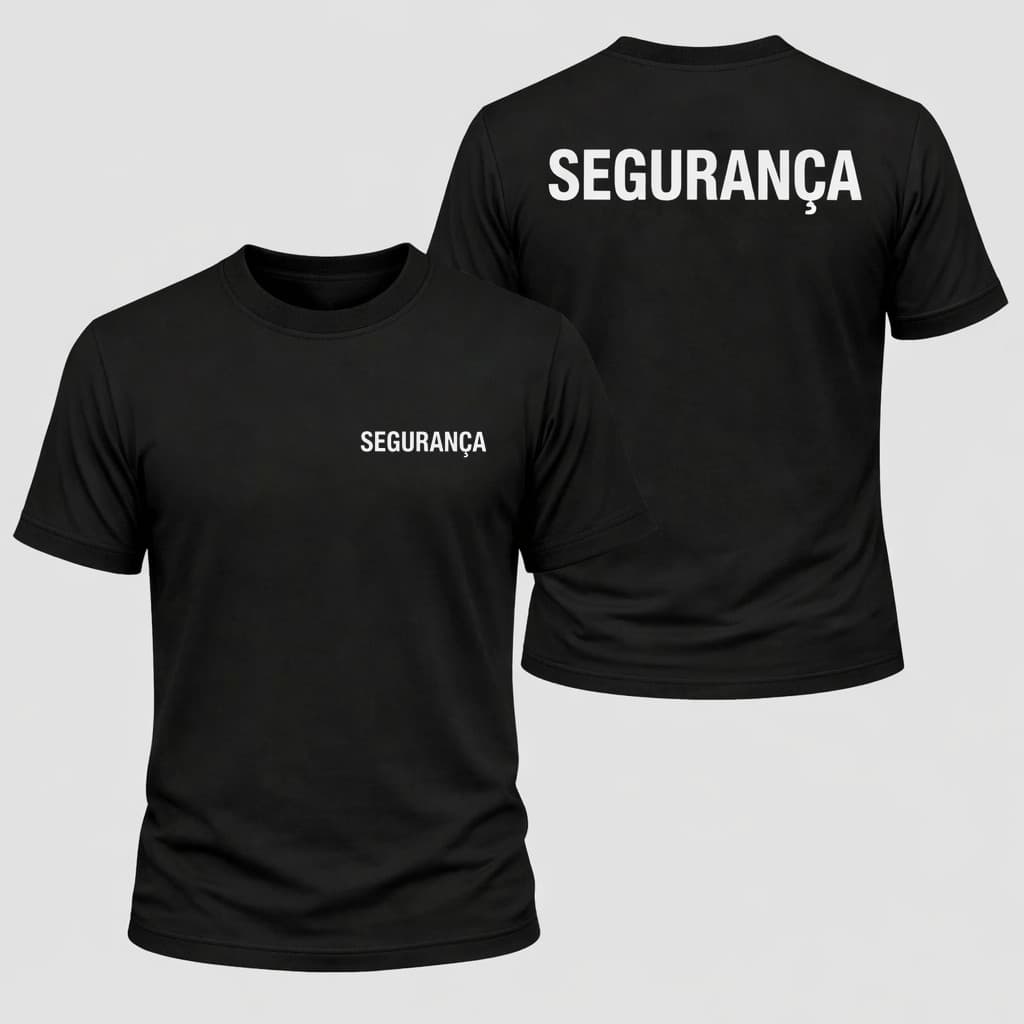 Camiseta Segurança Masculina Feminina 100% Algodão Camisa Blusa Trabalho Profissional