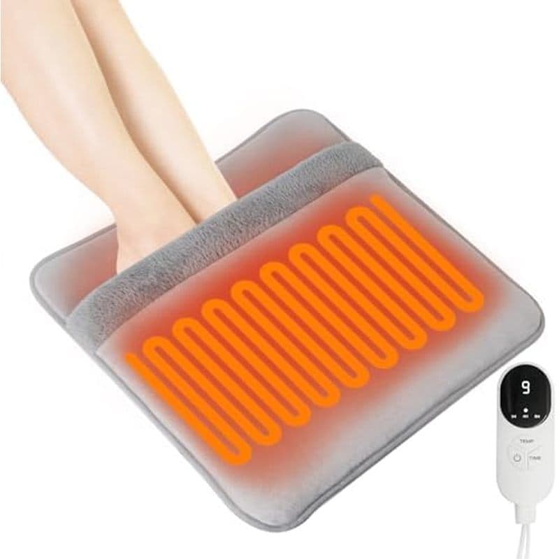 Aquecedor Elétrico De Pés Com Display LCD , Almofada De Aquecimento Rápido Dupla Face , 9 Níveis De Calor & amp ; 3 Temp
