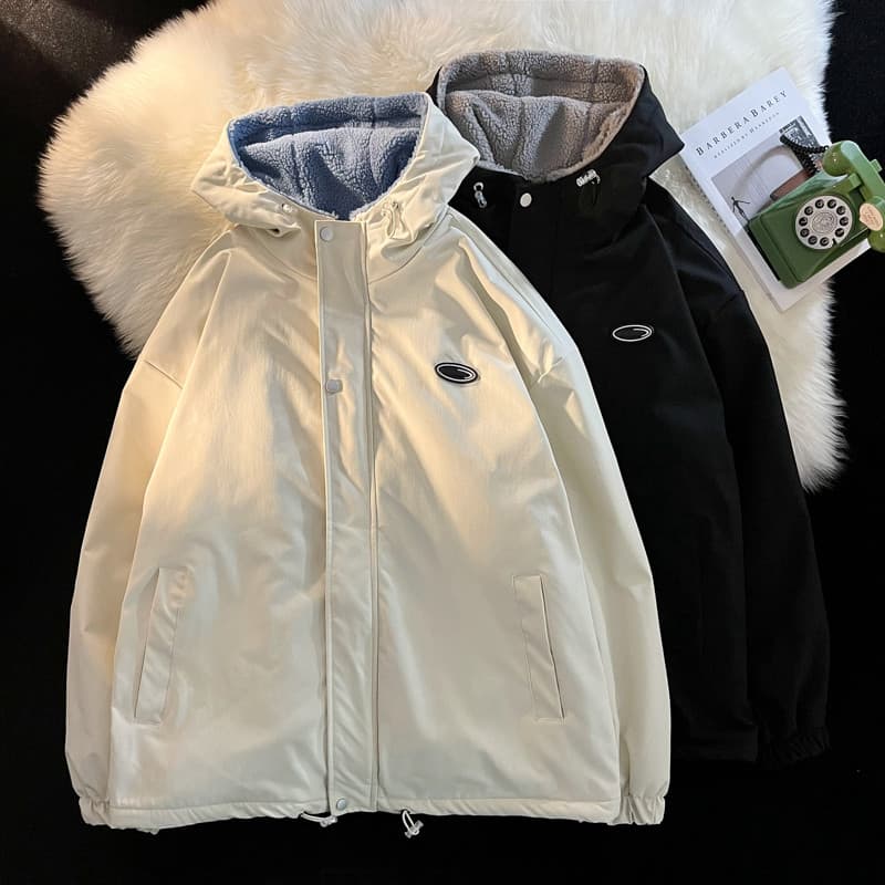 2026 estilo japonês acolchoado jaqueta masculina inverno rua Wear quente acolchoado jaqueta na moda ins jaqueta com capu