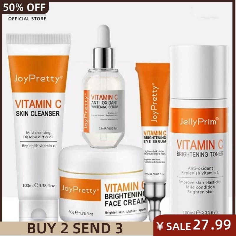 VC Skin Care Set Creme Clareador Limpeza Hidratante Brilhante