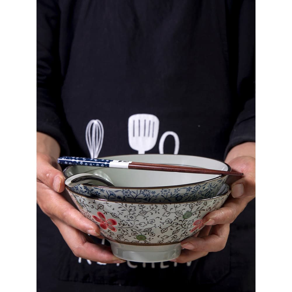 Retro série Asada Underglaze cor japonês utensílios de mesa estilo japonês tigela cerâmica casa trompete tigela chapéu t