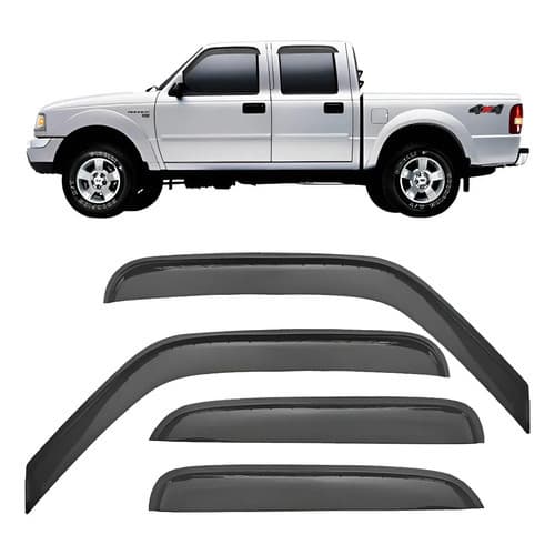 Calha Chuva Fumê Ranger 1996 A 2012 Cabine Dupla 4 Portas