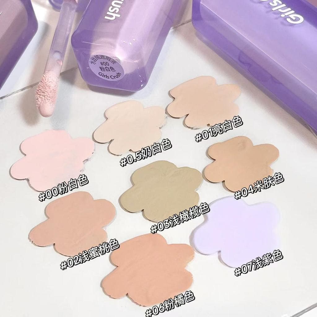 Meninas meninascrush/gc água veludo corretivo capa rasgo calha marcas de Acne círculos escuros expansão corretivo brilho