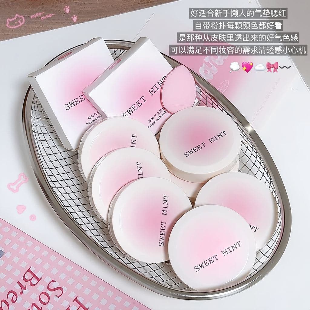 Sweetmint Paipai Almofada de Ar Líquido Blush Iluminando Contorno Encaixe Natural Maquiagem Segurando Atmosfera Almofada