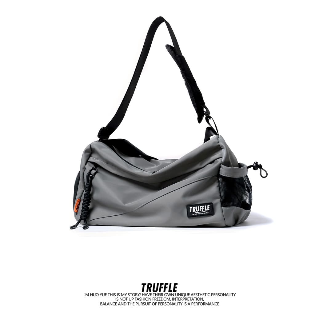 TRUFFLE2026 Bolsa mensageiro de ombro para lazer, esportes, academia, masculina, bolsa de viagem de curta distância, fem