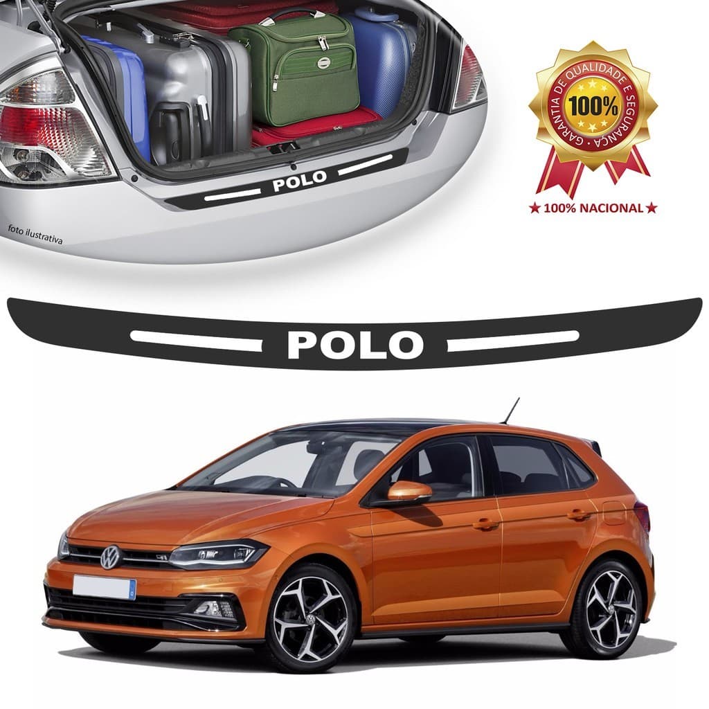 Soleira de Porta Malas Adesivo Protetor Vw Polo Universal Carro personalizado