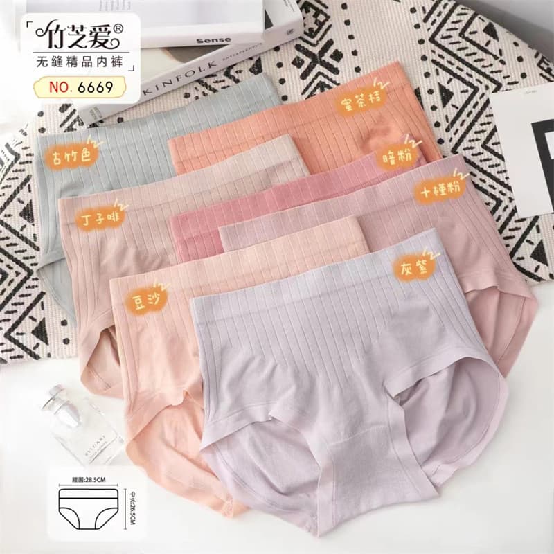 4 peças frete grátis bambu Zhiai 6669 feminino tamanho grande cintura média alta pêssego Hip-Lifting confortável pele do
