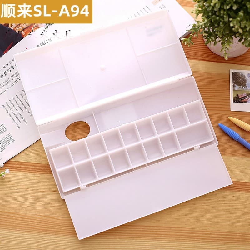 Shunlai SL-94A Caixa de pintura 15 olhos caixa de cores aquarela guache paleta de cores caixa de plástico ferramentas de
