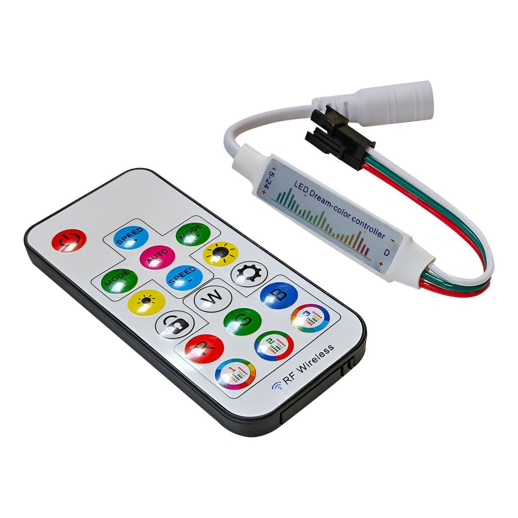 Controle Controladora Sp104e Ritmica Som Musical Ws2811 2812 Luz Rgb Tensão De Operação 5-12v