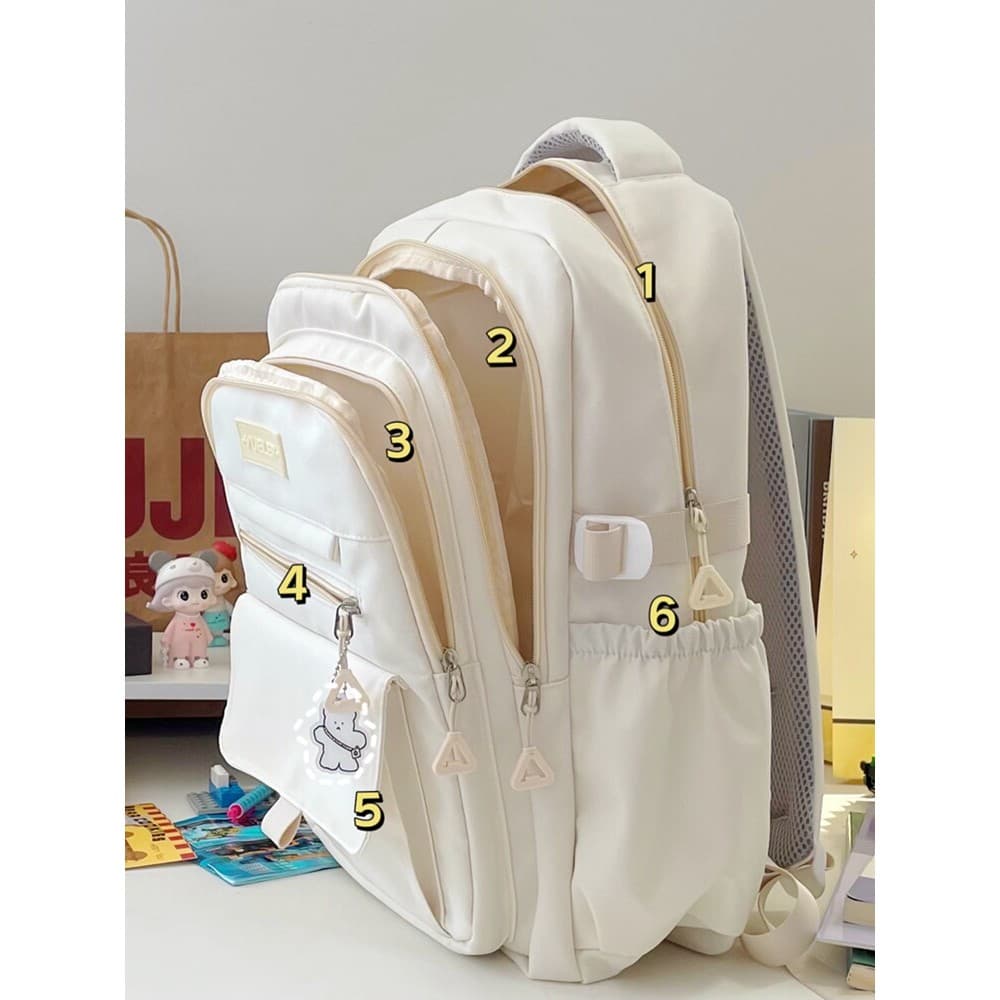 Francês japonês júnior escola secundária grande capacidade saco de escola feminino estudantes universitários nicho mochi