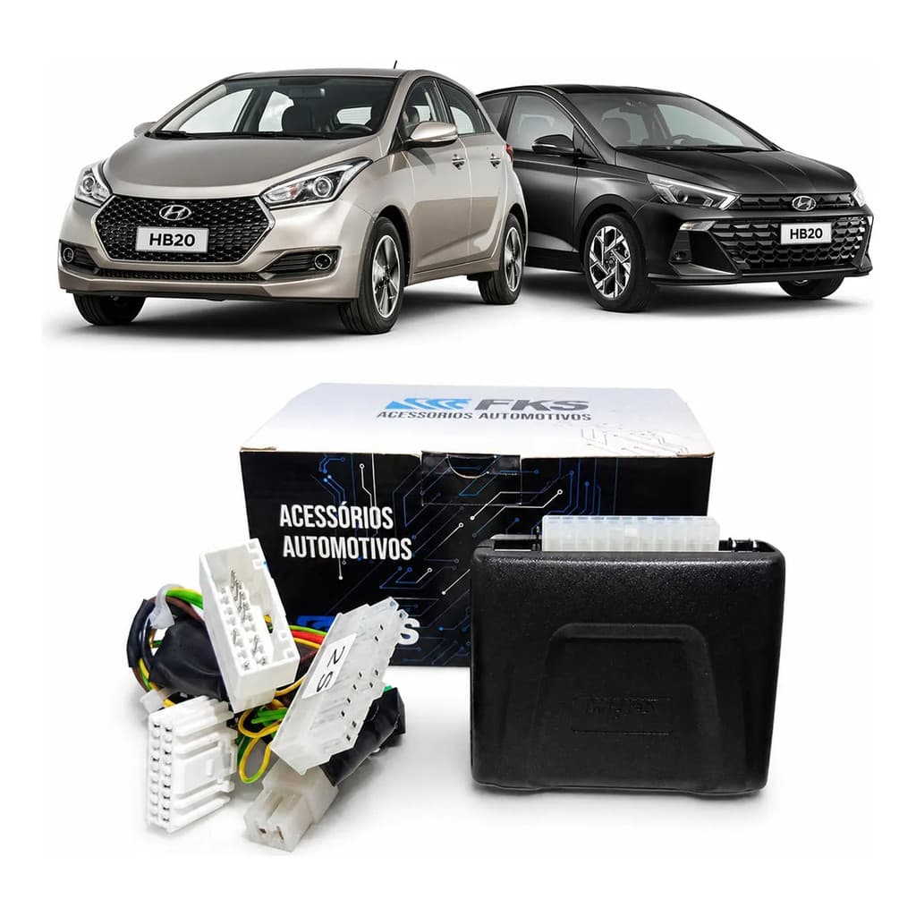 Módulo Fechamento Automático Central Subida Vidros Hb20 20/25 2 Vidro Elétrico Pra Porta Elétrica