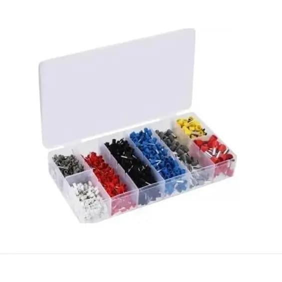 Kit Terminais Elétricos Ilhós Tubular 0,5mm Até 10mm 1200 Pç
