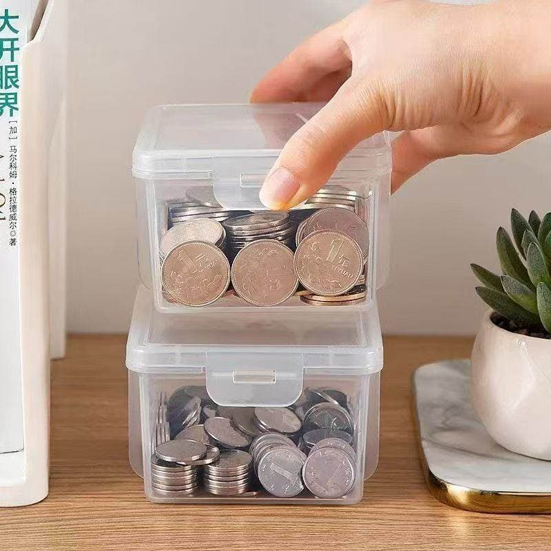 Novo estilo caixa de armazenamento de moedas grande capacidade mudança arrumado ferramenta útil armazenamento de mesa ca