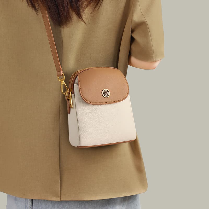 Bolsa para celular feminina novo estilo simples bolsa pequena elegante All-Match nicho High-End estilo ocidental um ombr