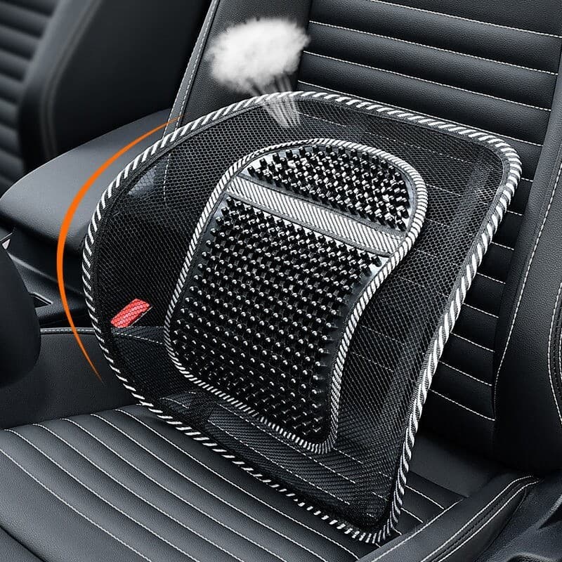 Suporte lombar para carro, suporte para cintura, assento de verão, massagem, seda gelada, apoio lombar, almofada respirá